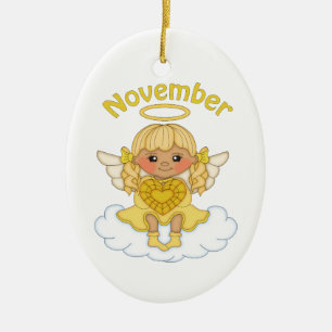 Ornamento De Cerâmica Nove Blonde Anjo