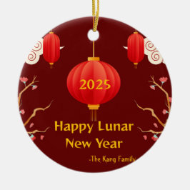 Ornamento De Cerâmica Novo ano chinês 2025