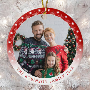 Ornamento De Cerâmica Novo Estilo Moderno Duplo Lado Dois Flocos de Neve