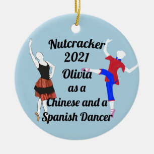 Ornamento De Cerâmica Noz-cracker Ornament-Chinese e espanhola Dancer Ce