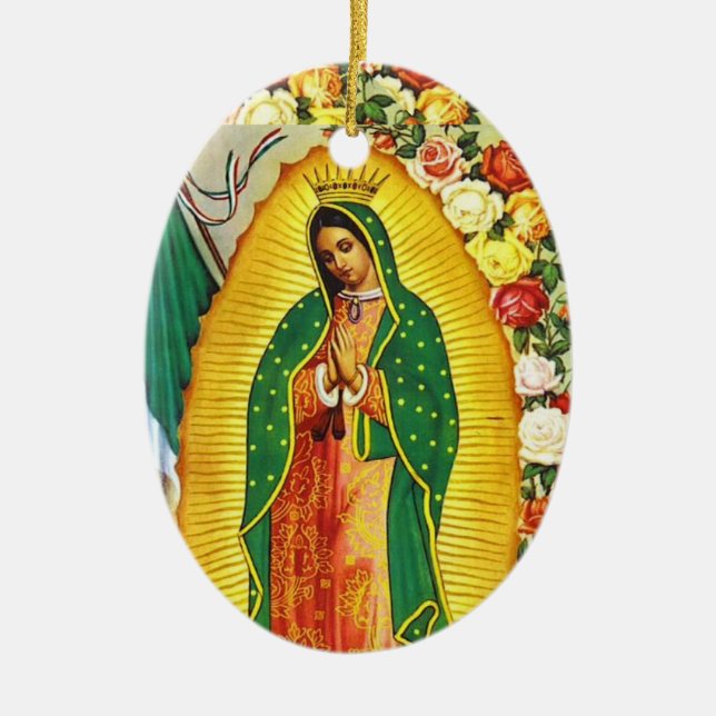 Ornamento De Cerâmica Nuestra Señora de Guadalupe (Frente)