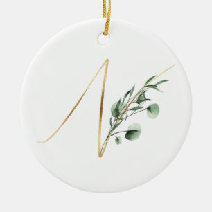 Ornamento De Cerâmica Numeração das iniciais dos feriados de inverno