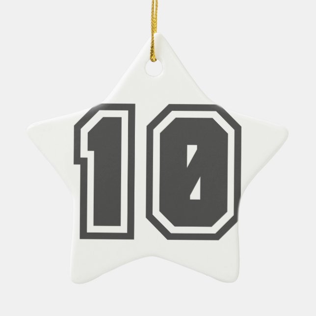 Ornamento De Cerâmica Número 10 (Frente)