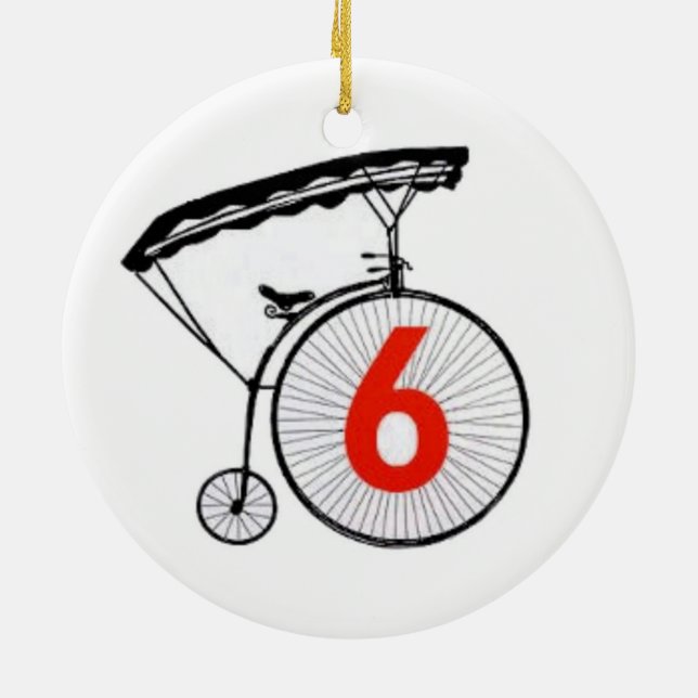 Ornamento De Cerâmica Número 6 (Traseira)