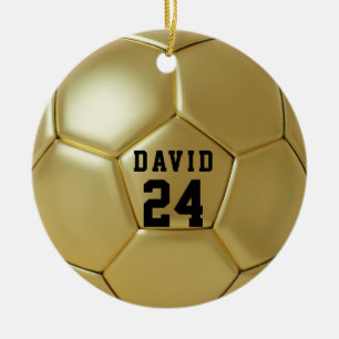Ornamento De Cerâmica Número da Equipe do Nome Personalizado da Bola do 