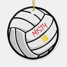 Ornamento De Cerâmica Número do Jogador Personalizado da Equipe de Volei