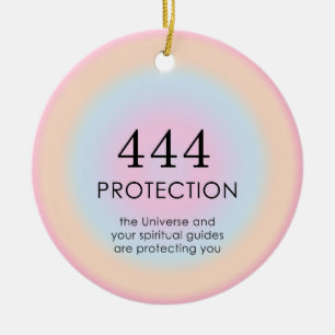 Ornamento De Cerâmica Números Anjos Modernos Aura Numerologia 444