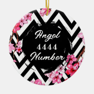 Ornamento De Cerâmica Números de anjo "4444"