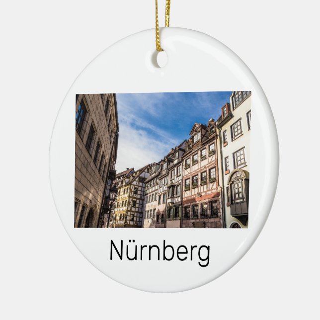 Ornamento De Cerâmica Nuremberg Cityscape Bavaria Alemanha Souvenir (Esquerda)