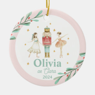 Ornamento De Cerâmica Nutcracker Ballet de Inverno Natal