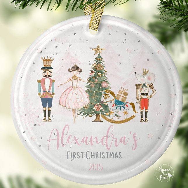 Ornamento De Cerâmica Nutcracker Christmas Ballerina (Nutcracker ornament, Christmas ballerina ornament, ballet Christmas decoration, holiday ballerina or)
