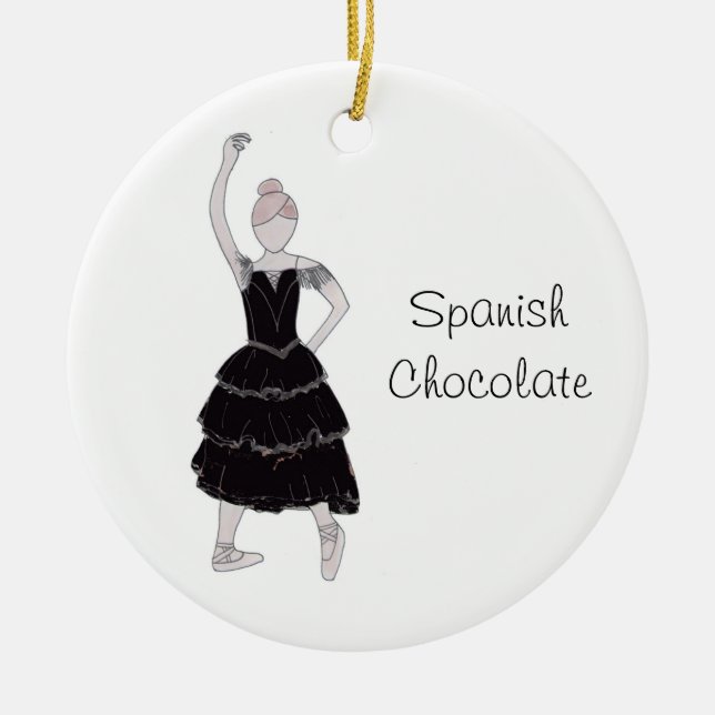 Ornamento De Cerâmica Nutcracker espanhol Chocolate Keepsasasaame Orname (Frente)