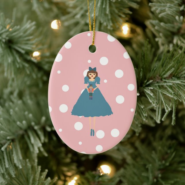 Ornamento De Cerâmica Nutcracker Illustration Christmas Design Classic C (Árvore)