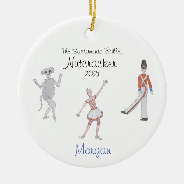 Ornamento De Cerâmica Nutcracker Keepsasaame Ornament (personalizado) (Frente)
