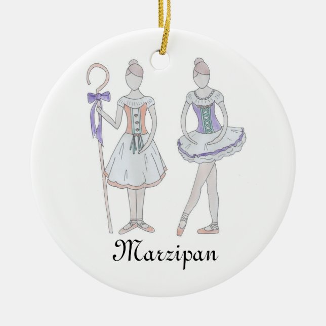 Ornamento De Cerâmica Nutcracker Marzipan Keepsasaame Ornament (Frente)