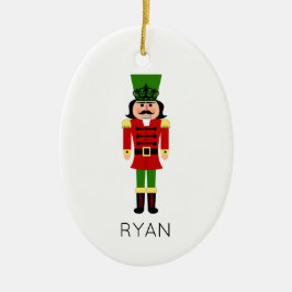 Ornamento De Cerâmica Nutcracker Natal Holiday NAME Classic