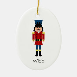 Ornamento De Cerâmica Nutcracker Natal Holiday NAME Classic