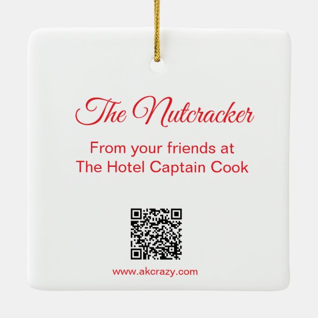 Ornamento De Cerâmica Nutcracker no Hotel Capitão Cook 2025 (Verso)