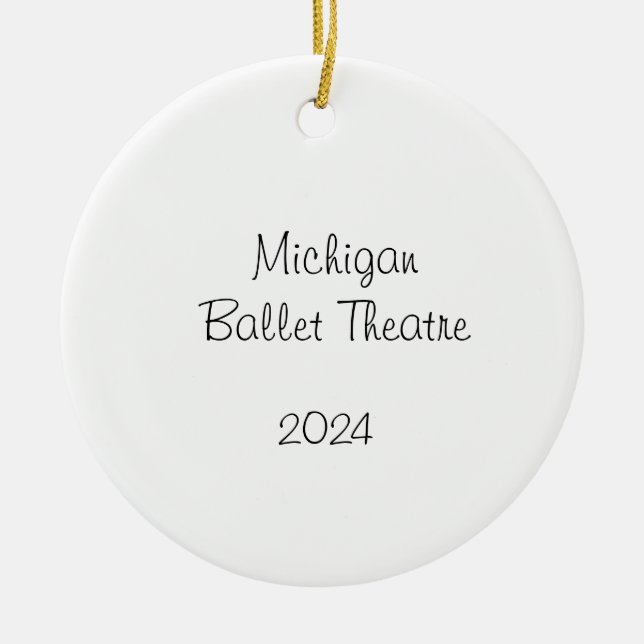 Ornamento De Cerâmica Nutcracker personalizável Mãe/Neve/Flores/Marzi (Frente)