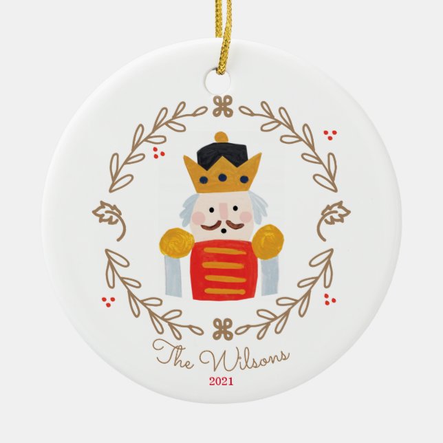 Ornamento De Cerâmica Nutcracker Prince Ornament (Frente)