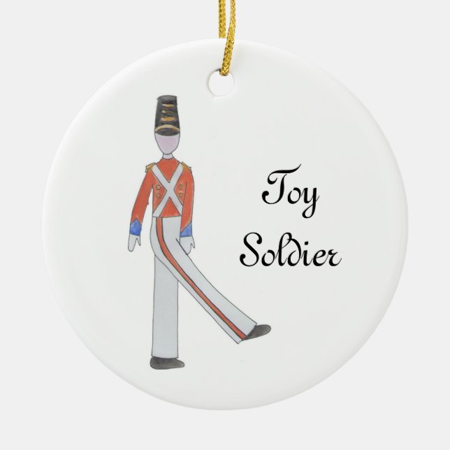 Ornamento De Cerâmica Nutcracker Soldier Keepsasasasasakue Ornament (Frente)