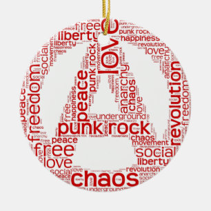 Ornamento De Cerâmica Nuvem do mundo na forma da anarquia