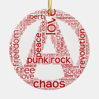 Ornamento De Cerâmica Nuvem do mundo na forma da anarquia