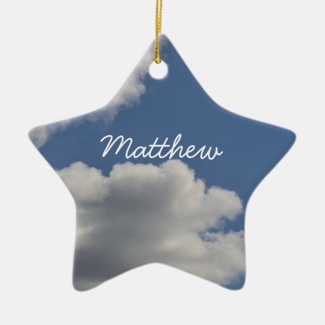 Ornamento De Cerâmica Nuvens (Frente)