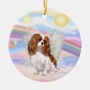 Ornamento De Cerâmica Nuvens - Cavalier King Charles (blenheim)