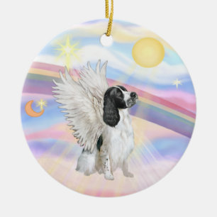 Ornamento De Cerâmica Nuvens - Inglês Springer Spaniel