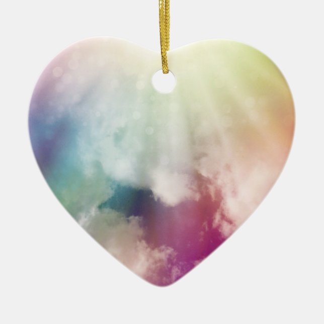 Ornamento De Cerâmica Nuvens Mágicas (Frente)