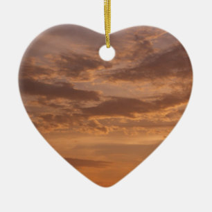 Ornamento De Cerâmica Nuvens solares II Pastel Abstrato Natureza