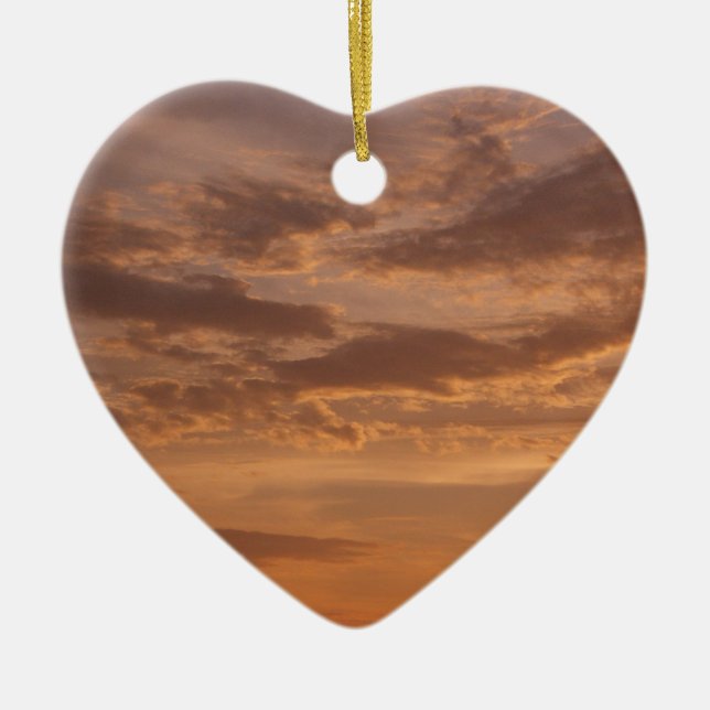 Ornamento De Cerâmica Nuvens solares II Pastel Abstrato Natureza (Frente)