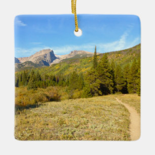 Ornamento De Cerâmica Nymph Lake Trail no início do outono