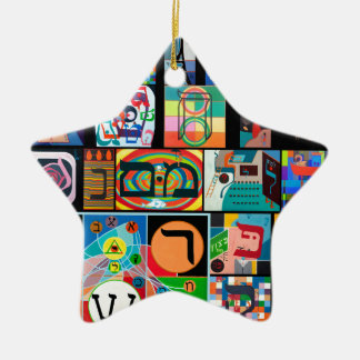 Ornamento De Cerâmica O alfabeto hebreu - alephbet