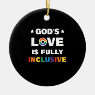 Ornamento De Cerâmica O Amor de Deus é Totalmente Inclusivo Mês do Orgul