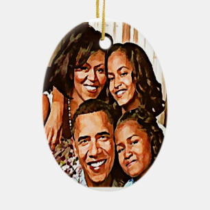 Ornamento De Cerâmica O Amor de Obama_