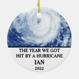 Ornamento De Cerâmica O ano em que fomos atingidos pelo furacão Ian 2022
