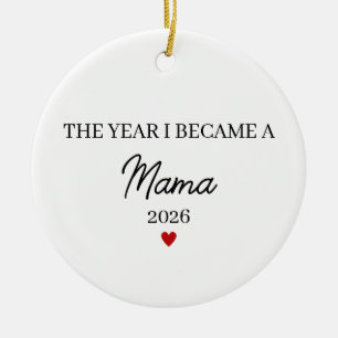 Ornamento De Cerâmica O Ano em que Me Tornei Mãe, Mãe pela Primeira Vez