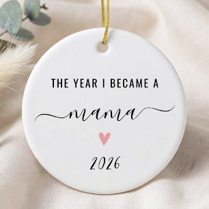 Ornamento De Cerâmica O Ano em que Me Tornei Mãe, Presente para Nova Mãe