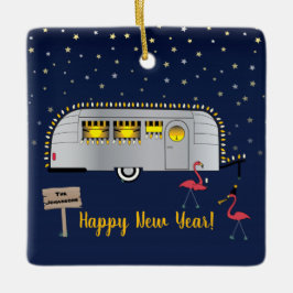 Ornamento De Cerâmica O Ano Novo de Snowbird