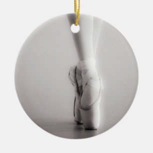 Ornamento De Cerâmica O balé Pointe calça deslizadores da dança do Sepia