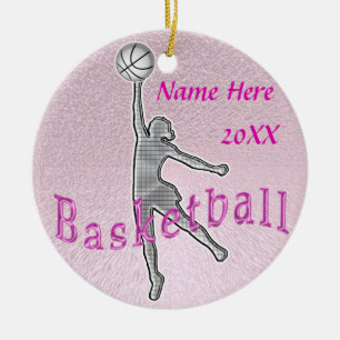Ornamento De Cerâmica O basquetebol personalizado Ornaments o ANO e o