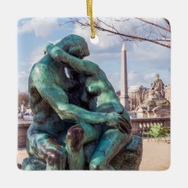 Ornamento De Cerâmica O Beijo de Auguste Rodin, nas Tuilarias, Paris