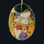 Ornamento De Cerâmica O Beijo de Gustav Klimt<br><div class="desc">O Beijo de Gustav Klimt,  1907</div>