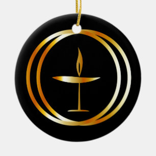 Ornamento De Cerâmica O cálice flamejante