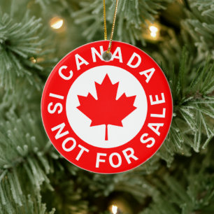 Ornamento De Cerâmica O Canadá não está à venda de folha vermelha de map
