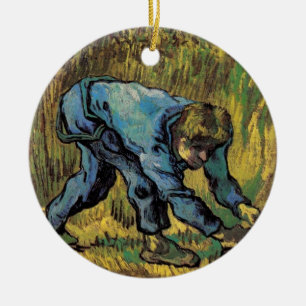 Ornamento De Cerâmica O Ceifeiro com Foice por Vincent van Gogh