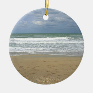 Ornamento De Cerâmica O céu da areia do oceano desvaneceu-se fundo