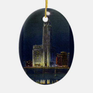 Ornamento De Cerâmica O Citadel Na Vintage Noturna